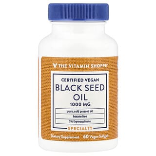 The Vitamin Shoppe, Black Seed Oil, 1,000 mg, 60 Vegan Softgels