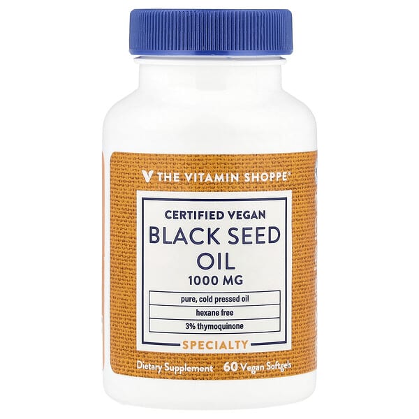 Black Seed Oil, 1,000 mg, 60 Vegan Softgels