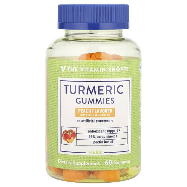 Turmeric Gummies, Peach, 60 Gummies