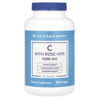 The Vitamin Shoppe, Vitamina C com Rosa-Mosqueta, 300 Comprimidos