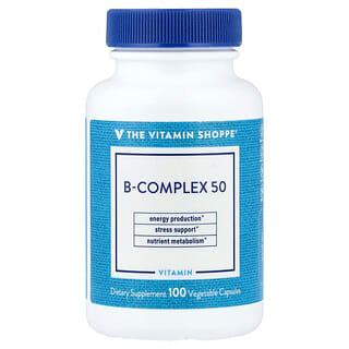 The Vitamin Shoppe, Complexo B 50, 100 Cápsulas Vegetais
