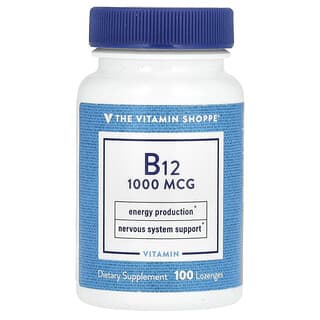 The Vitamin Shoppe, 비타민B12, 1,000mcg, 사탕 정제 100정