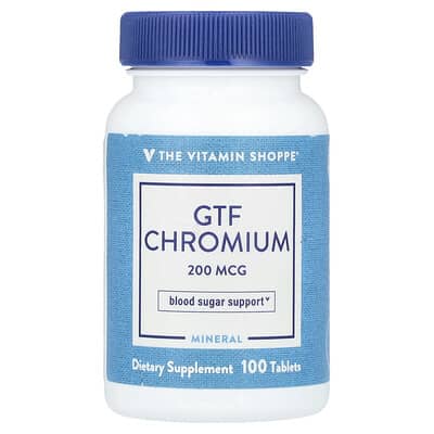 The Vitamin Shoppe, GTF Chromium, 200 mcg, 100 Tablets