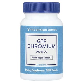 The Vitamin Shoppe, GTF Chromium, 200 mcg, 100 Tablets