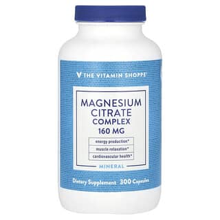 The Vitamin Shoppe, Complejo de citrato de magnesio, 160 mg, 300 cápsulas