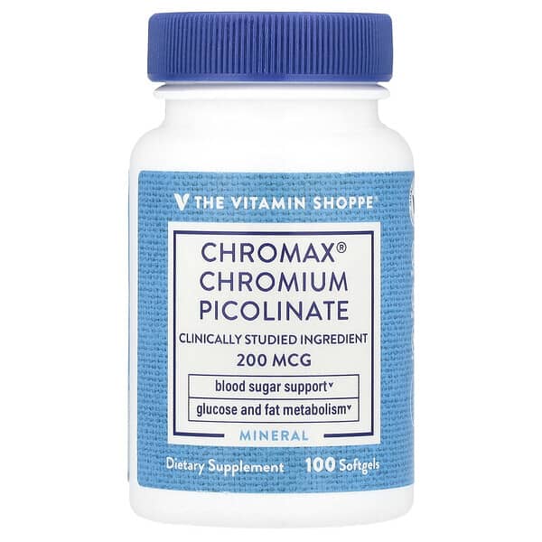 The Vitamin Shoppe Chromax® Chromium Picolinate, 200 mcg, 100 Softgels