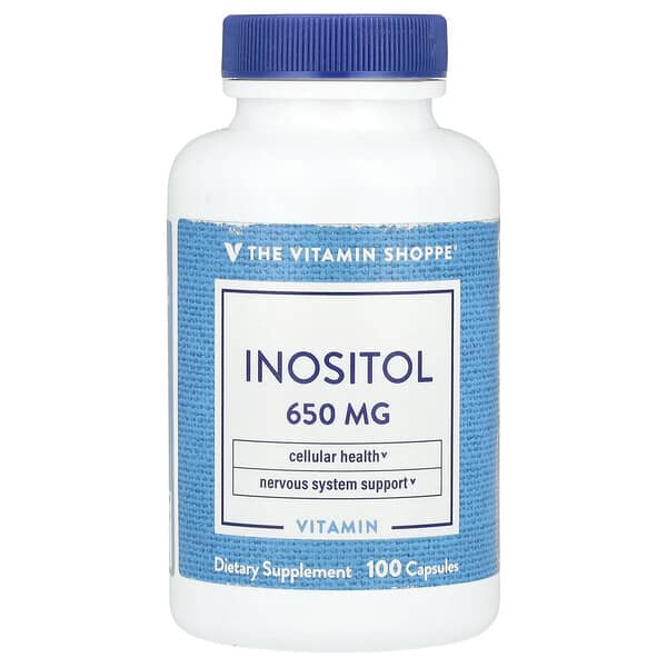 Inositol, 650 mg, 100 Capsules