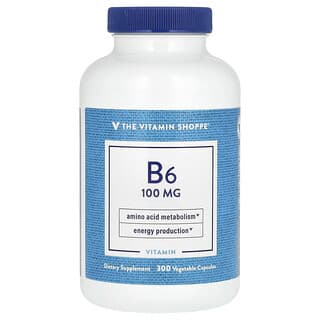 The Vitamin Shoppe, Витамин B6, 100 мг, 300 растительных ингредиентов