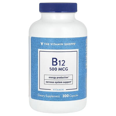 The Vitamin Shoppe, Vitamin B12, 500 mcg, 300 Capsules