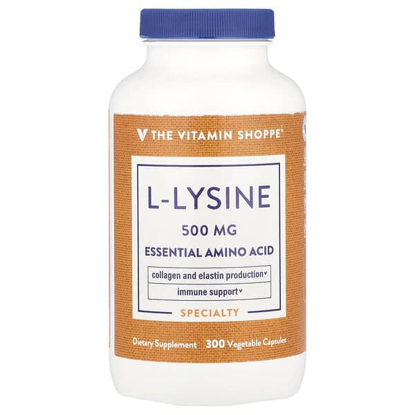 L-Lysine, 500 mg, 300 Vegetable Capsules