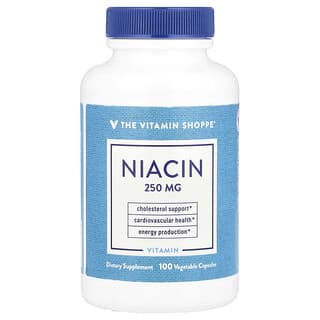 The Vitamin Shoppe, Niacin, 250 mg, 100 pflanzliche Kapseln