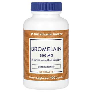 The Vitamin Shoppe, 브로멜라인, 500mg, 캡슐 100정