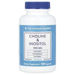 The Vitamin Shoppe, Colina e inositolo, 500 mg, 100 capsule