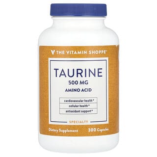 The Vitamin Shoppe, Taurina, 500 mg, 300 capsule