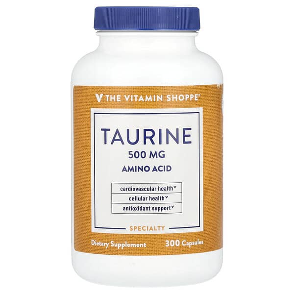 The Vitamin Shoppe, Taurine, 500 mg, 300 Capsules
