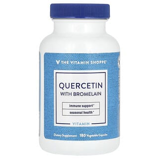 The Vitamin Shoppe, Quercétine avec bromélaïne, 180 capsules végétales
