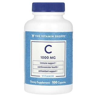 The Vitamin Shoppe‏, ויטמין C, 1,000 מ"ג, 100 כמוסות