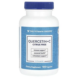 The Vitamin Shoppe, Quercetin + C, без цитрусовых, 100 капсул