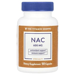 The Vitamin Shoppe, NAC, 600 mg, 50 Capsules