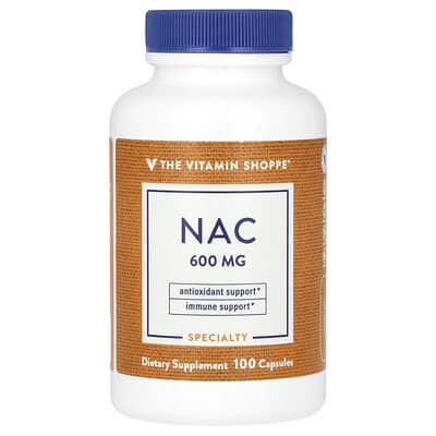 The Vitamin Shoppe, N-Acetyl Cysteine ​​(NAC), 600 mg, 100 Capsules