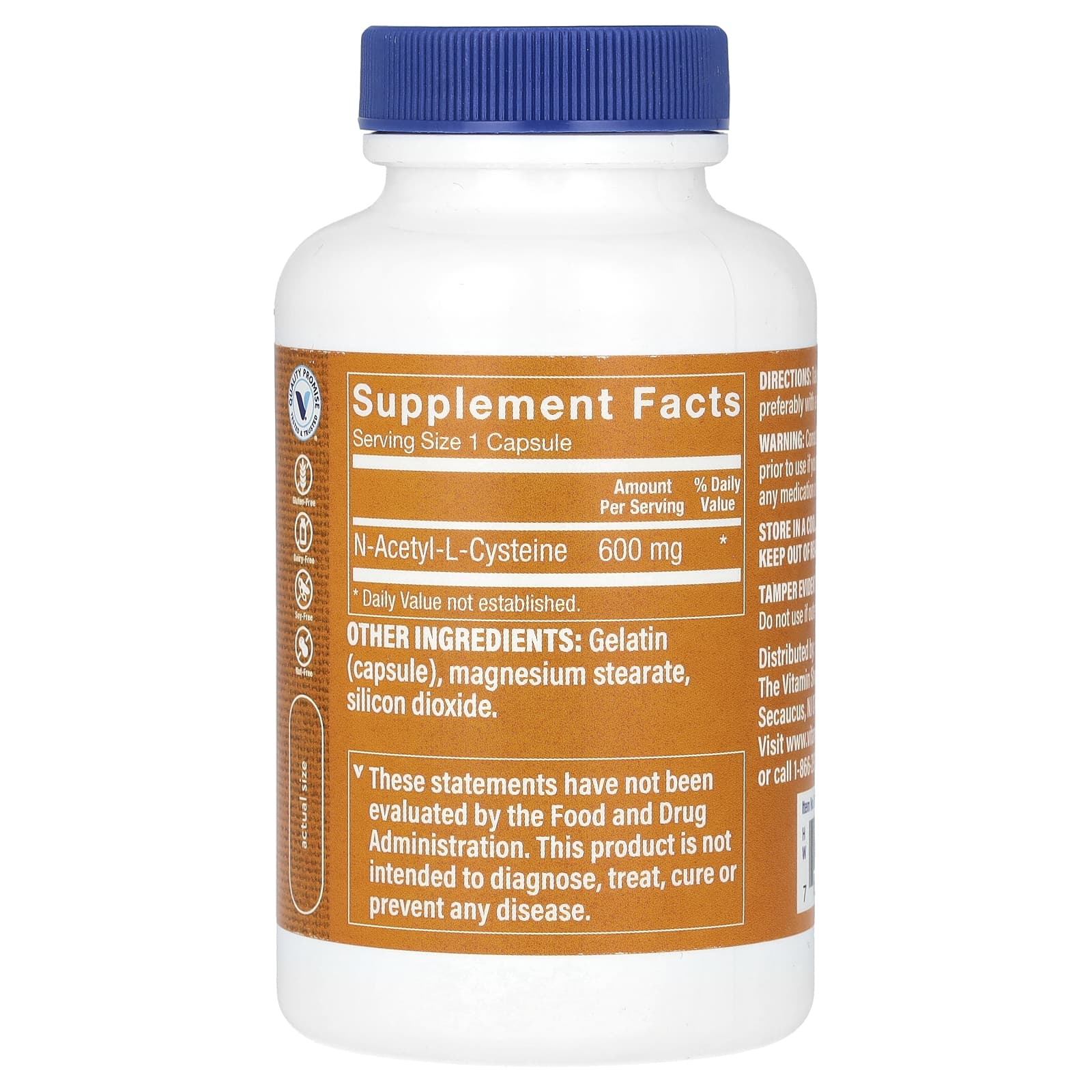 The Vitamin Shoppe, NAC, 600 mg, 100 Capsules