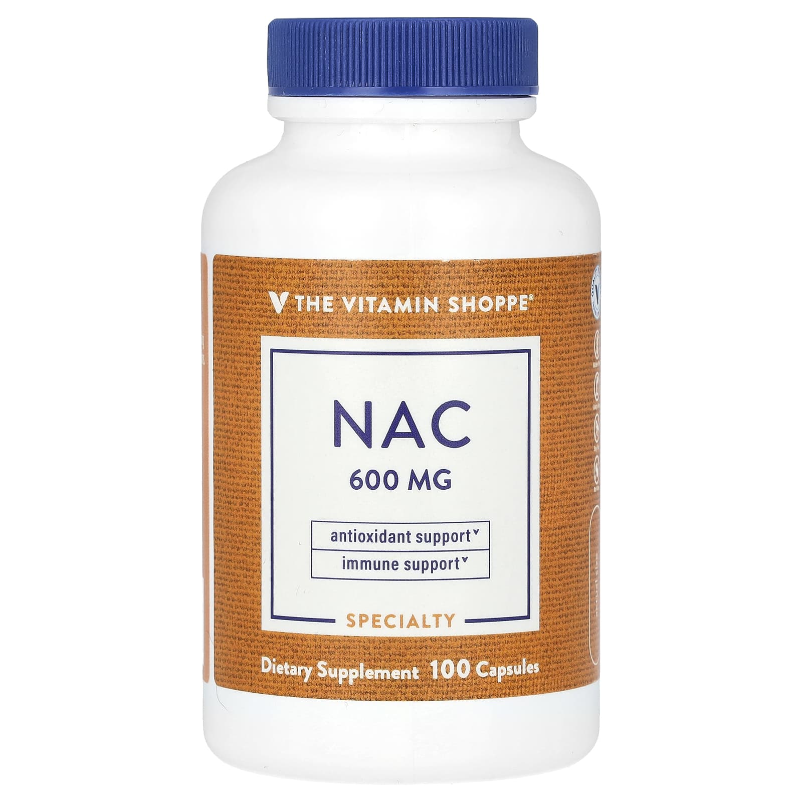 The Vitamin Shoppe NAC 600 Mg 100 Capsules
