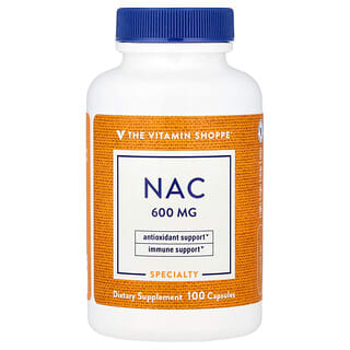 The Vitamin Shoppe, NAC, 600 mg, 100 kapslí