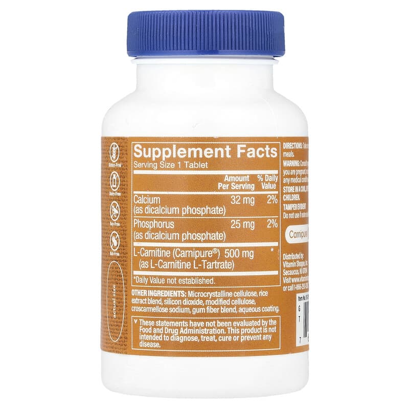 Carnipure L-Carnitine, 500 mg, 50 Tablets