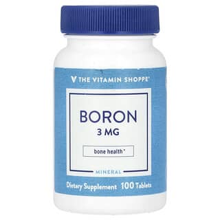 The Vitamin Shoppe, Boro, 3 mg, 100 comprimidos