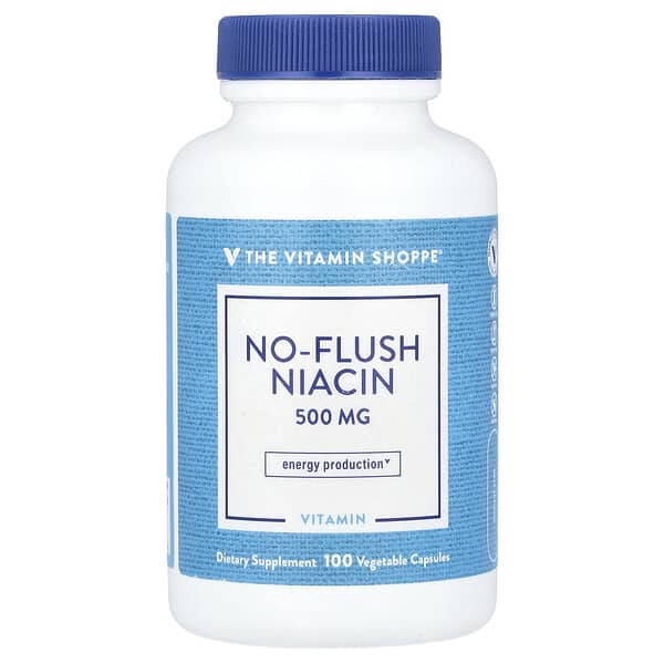 No-Flush Niacin, 500 mg, 100 Vegetable Capsules