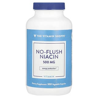 The Vitamin Shoppe, Ácido Nicotínico sem Ruborização, 500 mg, 300 Cápsulas Vegetais