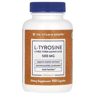 The Vitamin Shoppe, L-tirosina, 500 mg, 100 cápsulas