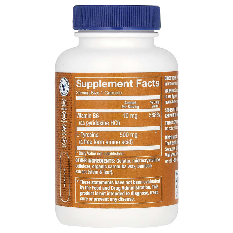 L-Tyrosine, 500 mg , 100 Capsule