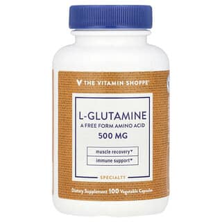 The Vitamin Shoppe, L-глютамин, 500 мг, 100 растительных капсул