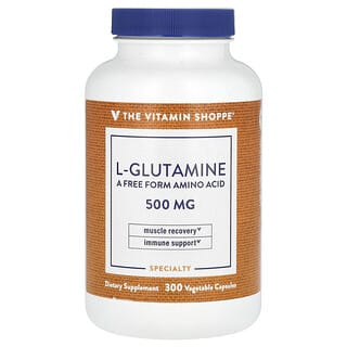 The Vitamin Shoppe, L-glutamina, 500 mg, 300 cápsulas vegetales