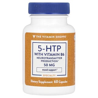 The Vitamin Shoppe, 5-HTP, 비타민B6 함유, 캡슐 60정
