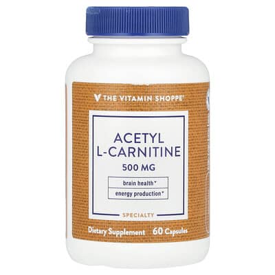 The Vitamin Shoppe, Acetyl-L-Carnitine, 500 mg, 60 Capsules