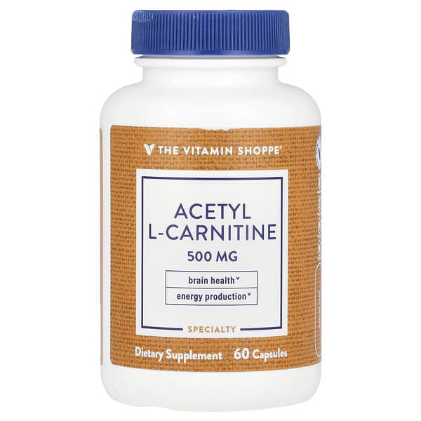 The Vitamin Shoppe, Acetyl L-Carnitine, 500 mg, 60 Capsules