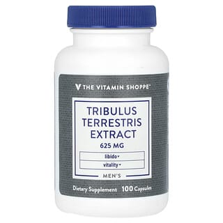 The Vitamin Shoppe, Extrato de Tribulus Terrestris para Homens, 625 mg, 100 Cápsulas