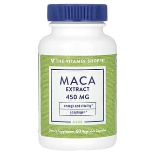 The Vitamin Shoppe, Extrato de Maca-Peruana, 450 mg, 60 Cápsulas Vegetais