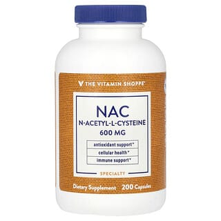 The Vitamin Shoppe, NAC, 600mg, 캡슐 200정