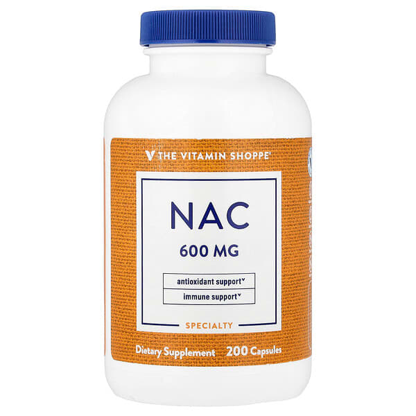 The Vitamin Shoppe, N-乙醯半胱氨酸（NAC），600 毫克，200 粒膠囊