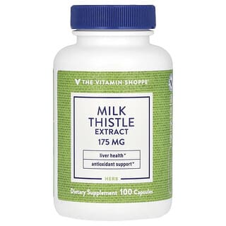 The Vitamin Shoppe, Extracto de cardo mariano, 175 mg, 100 cápsulas
