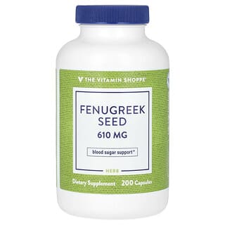 The Vitamin Shoppe, Fenugreek Seed, Bockshornkleesamen, 610 mg, 200 Kapseln