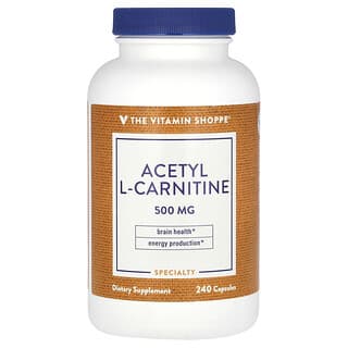 The Vitamin Shoppe, Acetil L-carnitina, 500 mg, 240 cápsulas