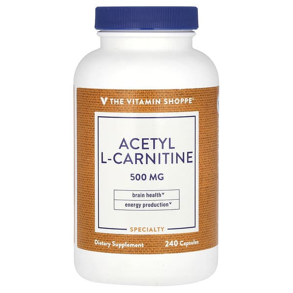 The Vitamin Shoppe, Acetyl L-Carnitine , 500 mg , 240 Capsules