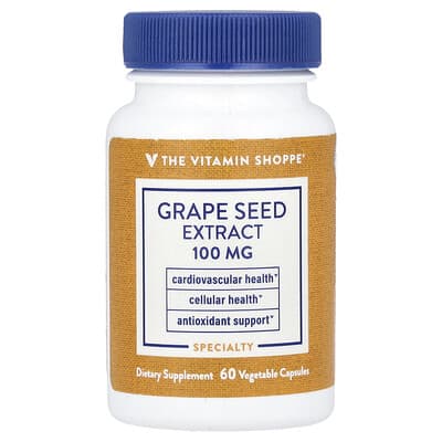 The Vitamin Shoppe, Grape Seed Extract, 100 mg, 60 Vegetarian Capsules