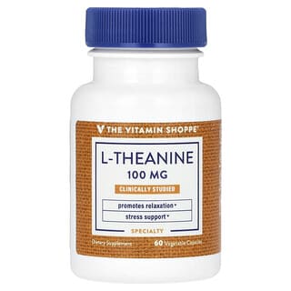 The Vitamin Shoppe, L-Theanine, 100 mg, 60 Cápsulas Vegetais