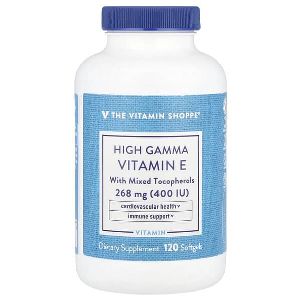 High Gamma Vitamin E With Mixed Tocopherols, 120 Softgels