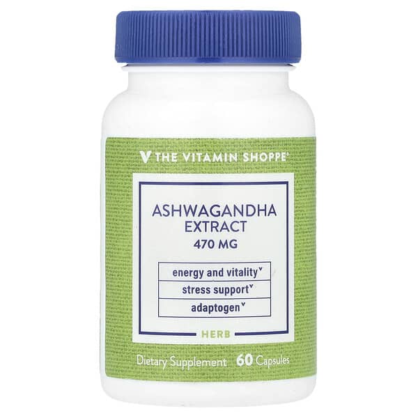 The Vitamin Shoppe Ashwagandha Extract, 470 mg, 60 Capsules
